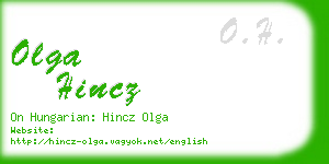 olga hincz business card